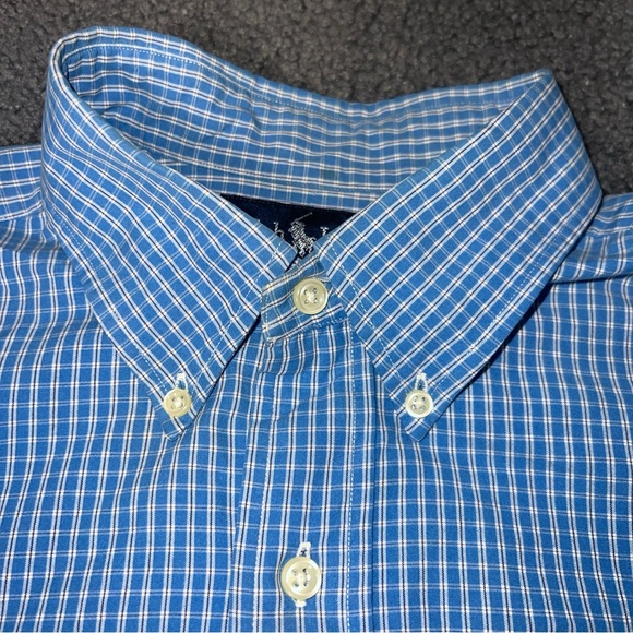 VTG Ralph Lauren Shirt Men Large Blake Two Ply Cotton Button Down Check Run Big - Picture 6 of 9